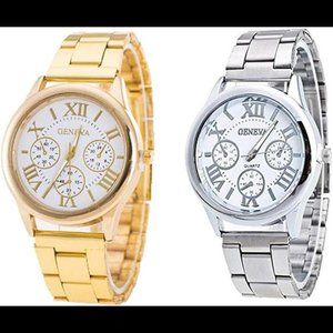 Weicam Women Girls Wholesale 2 Pack Watch Set Roman Numerals Dial
